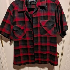 Pendleton Red and Black Checkered Men's Shirt